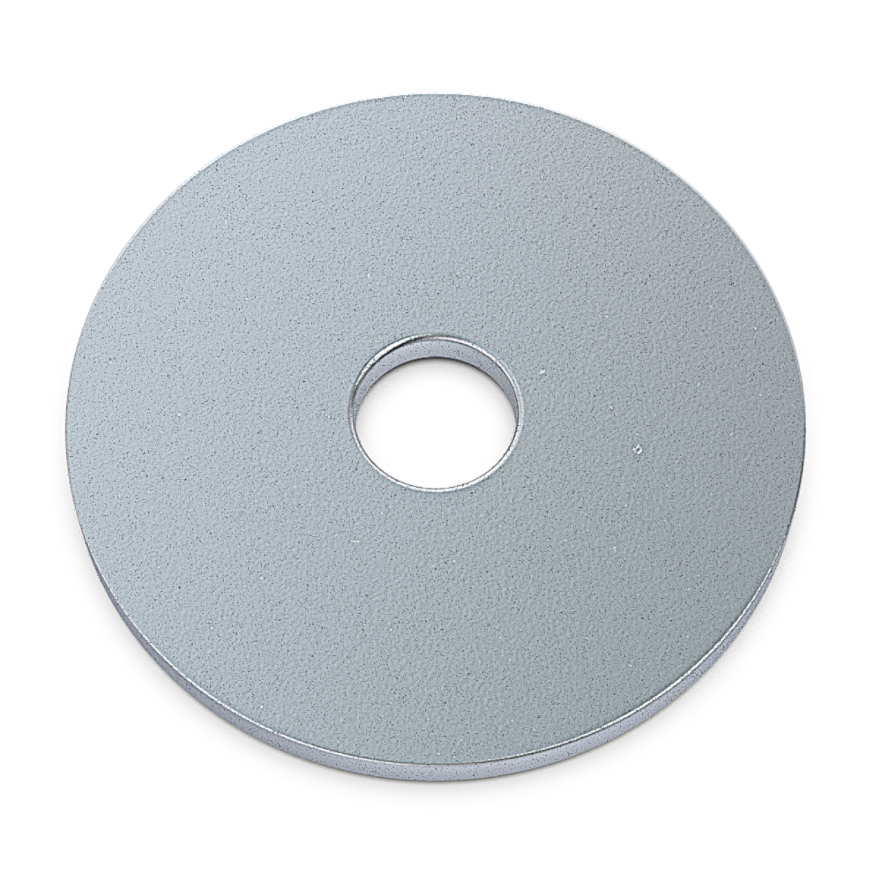 The Go Build 1/2 in. Washer - Zinc Plated (25-Pack) is a flat, round steel washer with a central hole and a durable zinc-plated finish, shown on a white background.